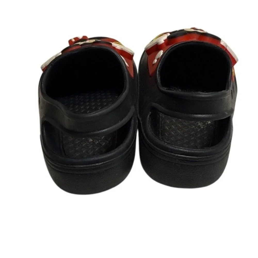 Disney Mickey Mouse Clogs Kids Black Red Unisex‎ 3D Character Slip On Size 5/6